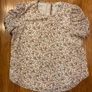 Woman’s loft blouse size medium short sleeve floral